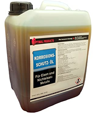 Optimal Products Korrosionsschutzöl 5l I Sprühöl Korrosionsschutz mit rosthemmender Wirkung I Bildet fest haftenden wasserabstoßenden Film I Schmieröl
