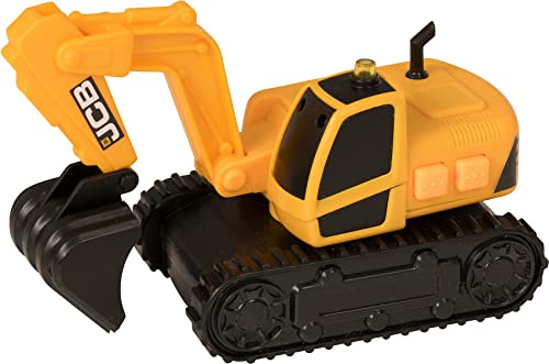 Teamsterz JCB Small Light & Sound Excavator - Spielzeug-Bagger mit Licht- und Soundfunktion, manuell bedienbarem Arm und einer Schaufel, zum Spielen für drinnen und draußen geeignet