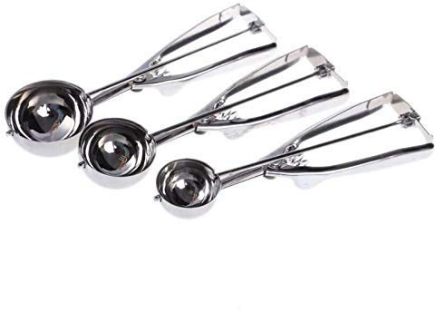 Ice Cream Scoop - 4 cm 5 cm 6 cm Reusable Ice Cream Scoop Spoons Stainless Steel 304 Strengthening Spherical Spoons for Fruit, Ice Cream Scoop
