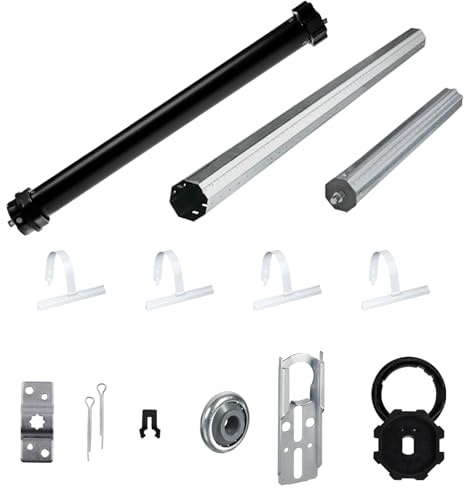 NOBILY Rolladen-Komplett-Set elektronischer Maxi-Rolladenmotor PE5 20/15-60 elektronische Endabschaltung (Zugkraft 50kg) für 60mm Achtkantwelle (SW60), bis zu einer Gesamtlänge von 1,50 Meter