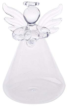 lfdhcn Angel Botella de florero de Cristal Transparente para Colgar en la Pared para Decoraciones de Flores de Plantas