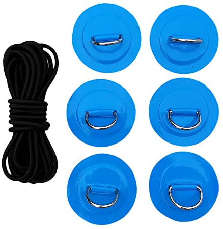 Colcolo Stoßseil, Stoßschnur, Spanner, Elastische Schnur mit 6 Teiligem Patch Stempel, Blau