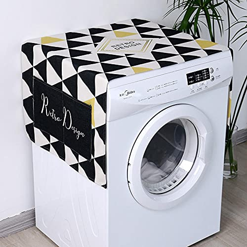 Abdeckung Waschmaschine Decken Waschmaschinen Abdeckungen Waschmaschinenbezug WaschmaschinenüBerzug Auflage Mit Aufbewahrungstasche Schwarzes Dreieck 55 X 140cm