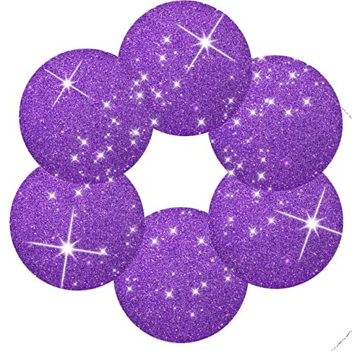 Platzdeckchen mit Aufschrift Weeding, violett, dunkel, glitzernd, Tischset für Küche, Tischsets, Platzsets für Kinder, Weihnachtsdekoration, Platzsets für Jätpartys, 39,1 cm, 4 Stück