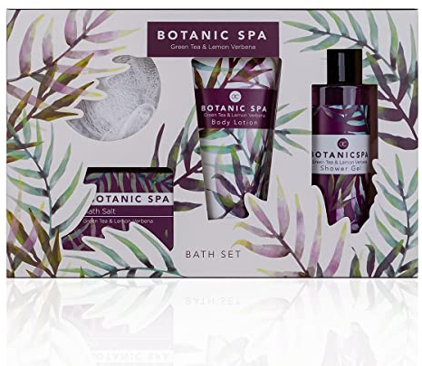 BOTANIC SPA, set da bagno da donna, set per la cura del corpo in un'elegante scatola regalo, 4 pezzi, regalo di relax per donna