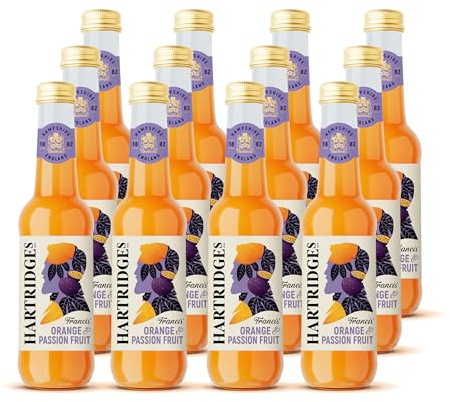 Hartridges | Orange & Passionfruit Juice | 12 x 275ml | Made using only natural flavours, with no artificial colours or preservatives, it delivers refreshing fruit taste you can.