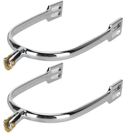 KIMISS Englische Sporen, Andere Pferdebedarf, Pferdesporen, Zinklegierung, Englisches Reitpferdezubehör mit Drehbaren Kupfer-Rowel-Sporen für Stiefel, Frauen, Andere Mannschaftssportarten