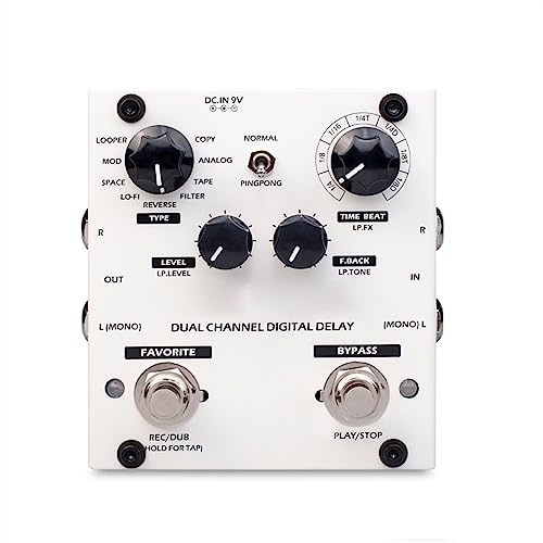 BYBIO Digital Delay Pedal For Electric Guitar Floor Multi Looper And Delay Guitar Effect Pedal Guitar Bass Accessories Professional Guitar Effects