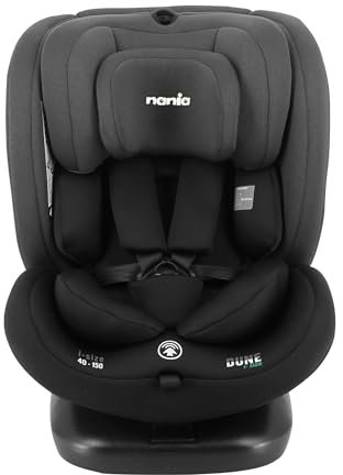 Seggiolino auto Dune girevole a 360° I-Size 40-150 cm - Dalla nascita a circa 12 anni - Gruppo 0+/1/2/3 - Attacchi isofix - Protezioni laterali