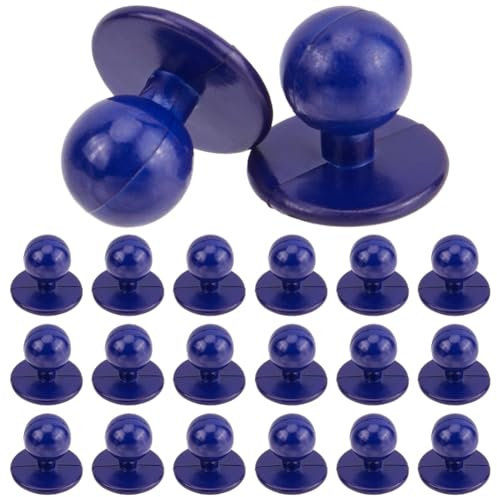 GORGECRAFT 100Stk Knopf Für Kochmäntel Blauer Kunststoff Rund Bewegliche Jacke Hochzeitskleid Stoff Halbgewölbt Kugelknopf Für Nieten Koch Herren Arbeitsanzug Kleidungsstück Zubehör Nähen DIY Basteln