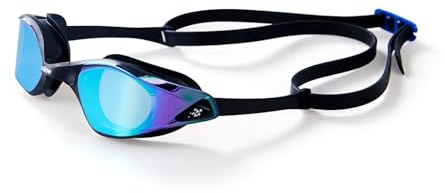 OLYSPM Gafas Natacion,Gafas Piscina Hombre,Gafas de Natacion para Adultos con 2 Almohadillas de Nariz Desmontables,1 Funda de Almacenamiento para Protección UV,Sin Fugas,Antivaho