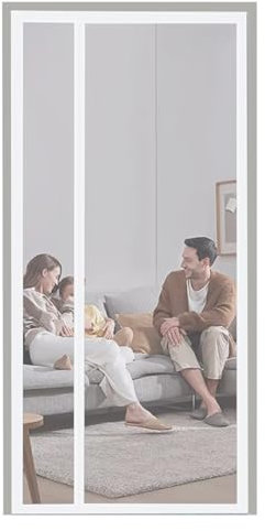Fly Screen Magnet Made to Measure 85x265cm Customized Magnet Fly Screen Door White
