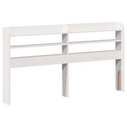 vidaXL Testiera con Ripiani Bianca 160 cm in Legno Massello di Pino