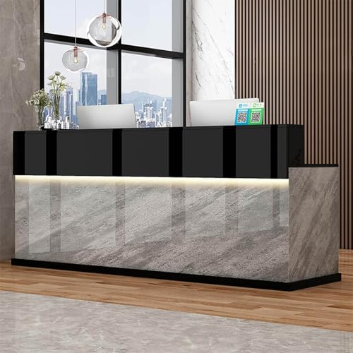 Moderner Empfangstresen für den Einzelhandel mit großer Theke, Büro-Empfangstrese, Schreibtisch (40 x 60 x 100 cm)