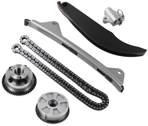 HAYIAUTO Timing Chain Kit with VVT Camshaft Sprocket Fits for Hyundai Elantra Kona Veloster, for Kia Forte Forte5 Soul Seltos 2.0L Engine Timing Chain Kit 243502E700 243702E020 Intake&Exhaust Sprocket