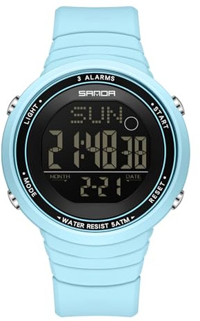 BIEWO Herren-Armbanduhr, Sport, wasserdicht, digitale Armbanduhr für Herren, Militäruhr mit Weitwinkel-Display, Gummiband, Armbanduhr für Männer und Frauen