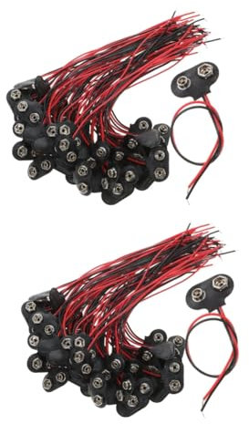 Mikikit 2 Set Connettore Batteria 9v Usb Pedaggio Maglione Senza Fili Fermacavo Cablaggio Connettori Del Cavo Della Batteria Interruttore Staccabatteria Auto Presa Tappo Ferro 50 Pezzi * 2