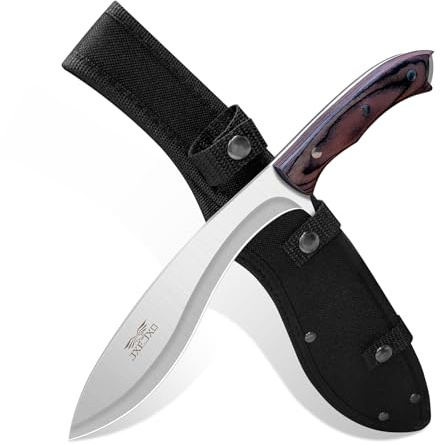 JXE JXO 13.2 Machete, Full Tang Machete for Cutting Trees Heavy Duty, 1065 High Manganese Steel with Nylon Sheath for Yard Work, Bushcraft and Outdoor