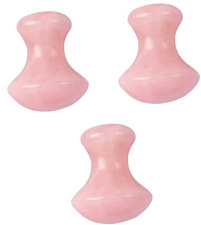 Healeved 3stücke Jade Massagegerät Mit Natürlicher Rosenquarz Gesichtsroller Und Gua Stein Für Effektive Schönheitsbehandlungen Und Entspannung Geeignet Für Gesichtsmassage Und