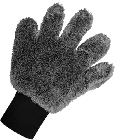 Guanti per la pulizia dell'auto, 5 dita, guanti per autolavaggio doppio lato, guanti spessi in pile corallo, guanti per lavaggio auto in microfibra, guanti ergonomici
