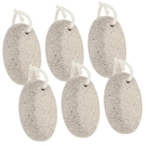 HAPINARY Set da 6 Pietre Pomice per Piedi Esfolianti, Rimuove Pelle Morta, Riutilizzabili, Dimensioni 9,5×6,5×3,5cm, per Pedicure e Cura dei Piedi