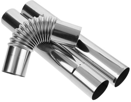 Anneome Stainless Steel Chimney Exhaust Pipe Stove Flue for Outdoor Camping Cooking Chimney Supply for Kitchen