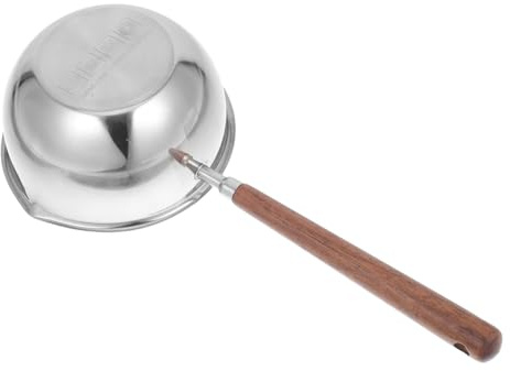 Luxshiny Mestolo Da Zuppa in Acciaio Inox Con Doppio Beccuccio, Cucchiaio Da Minestra a Manico Lungo Per Servire Zuppe e Salse in Cucina