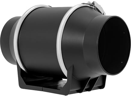 Shalmidor Ventilatore per scarico del fumo, 100 mm, ventola di scarico 220 m³/h, ventola silenziosa, 2600 rpm, con spina europea, per bagno, WC, cucina, serra, tenda, garage