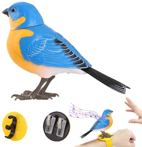 Genérico Pájaro de Juguete | Figuras De Aves Juguetes,Mascota Electrónica Parlanchina Realista para Decoración Habitación Infantil Guardería Viaje