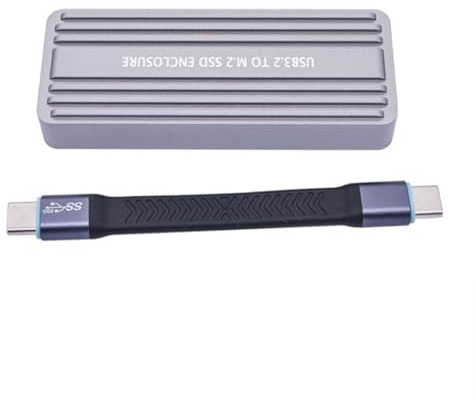 Ujjdwiurgh Enclosure SSD M.2 NVMe NGFF USB 3.2 Gen 2 A M.2 SSD 20Gbps Solid State Drive M.2 Case Box per SSD 2230/2242