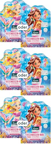 Kneipp naturkind Regenbogen Nixe Schaumbad - Mit natürlichem Aprikosenextrakt - Für sensible Kinderhaut - 40ml (Packung mit 3)