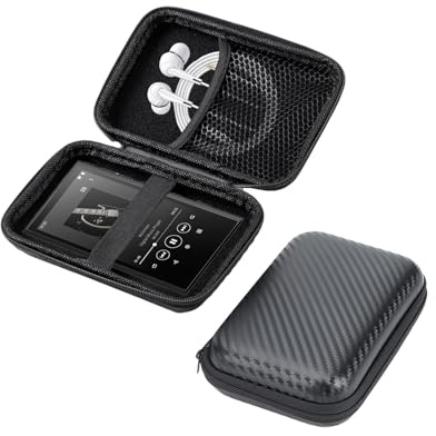 Case for Innioasis G5 4 Inch MP3 Player - toergy Hard Shell EVA Shockproof Water-Resistant Cover, Lightweight Travel Storage for Earbuds & USB Cable, Black