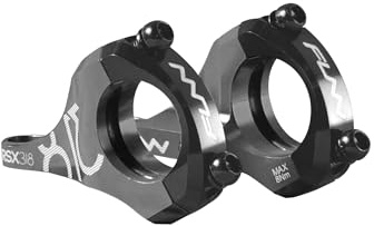 Funn RSX Mountain Bike Direktmonterad Cykelstam med 31,8mm Styrklämma, 2 Delar Lättviktsdelad Design för Dubbel Krona Gafflar, Justerbar Förlängning 45-50mm med 20mm Höjning (Grå)