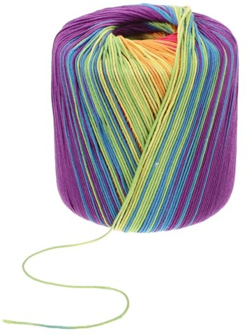 EXCEART Wasser-Su HäKelgarn Baumwolle Regenbogenfarben Multifunktionales Strickgarn FüR Diy-Handarbeiten Weiches Und StrapazierfäHiges Garn Zum HäKeln Ideal FüR Schals MüTzen Und Pullover