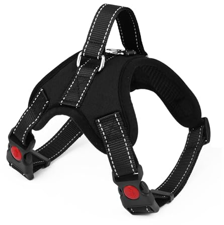 Harnais pour Chien avec poignée, Facile à contrôler, Sangle de Poitrine réglable, avec Poignée Contrôle,Respirant,Durable