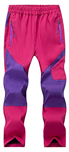 Echinodon Kinder Outdoorhose Wasserdicht Sommer Funktionshose Frühling Herbst Wanderhose Trekkinghose Rosa S