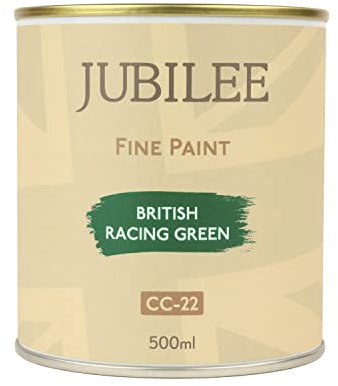 Guild Lane Jubilee Furniture Paint - British Racing Green 60ml - Multi-Surface Paint for Wood, Metal, Glass & More - Durable, Water-Based, Soft Sheen Finish - No Primer or Wax Needed