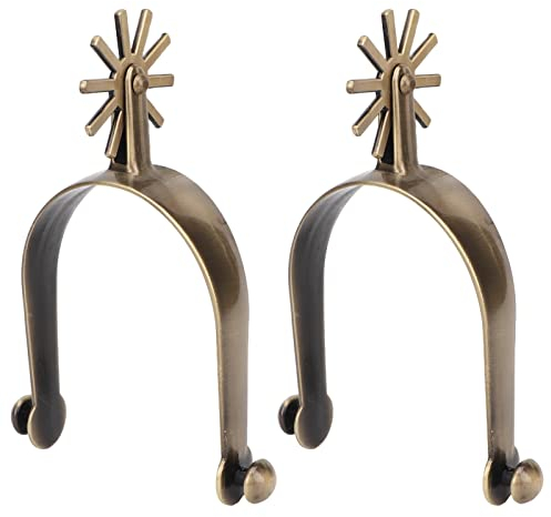 Rosvola Westernsporen, Vintage Pferdesporen aus Zinklegierung Zum Reiten Western Sporen Damen Sporen Reiten für das Reitenvon Pferden