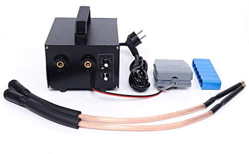 6700W Akku Punktschweißgerät 1600A Mini-Batterie-Punktschweißer, 220V Akku Schweißgerät, Schweißstrom 0-100 Einstellbar, Schweißimpuls 0-1s Einstellbar, Schweißdicke 0,08–0,2 Vernickelt