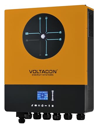 Voltacon 11 kW Solar-Wechselrichter, netzunabhängiger Ultra-Dual-AC-Ausgang, 230 VAC, 2 x MPPT Batterieladegerät, 48 V