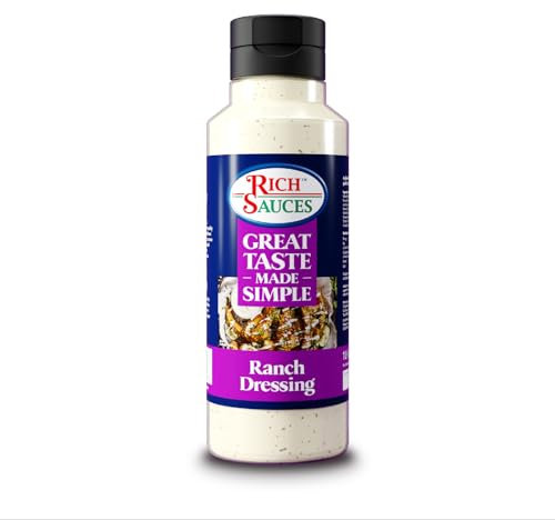 GTMS Vegan Ranch Dressing 1L | Rich & Tangy Garlic & Herbs | Plant Based Ranch Sauce with White Wine Vinegar, Lemon & Spices | Pourable Salad Dressing & Dip