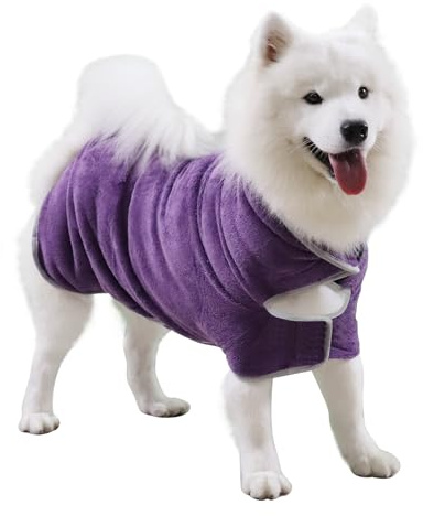 Gimilife Peignoir Chien, Serviette Microfibre Chien, Serviette Chien Extra Absorbant et Serviette Sechage Rapide, Peignoir pour Chien pour Grands Moyens et Petits Chiens