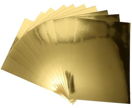 VILLCASE Scrapbooking-folienbögen 10er-pack A4-goldfolien-karton Reflektierend Und Schimmernd Für Jungen Und Mädchen