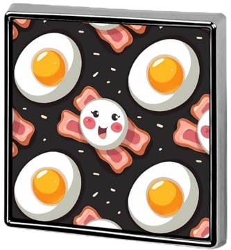 Eier Quadratischer Anstecker Metall Anstecknadel Individuelle Brosche Gedenknadeln für Frauen Männer