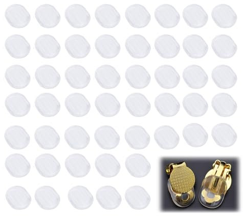 Lot de 50 Pièces Coussinets en Silicone pour Boucles d'Oreilles à Clip, Accessoires Confortables et Antidérapants, Idéaux pour Protection et Stabilité, Taille Universelle