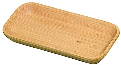 IMIKEYA Vassoio Rettangolare in Legno Piattino per Dessert e Snack Piccolo Portavivande Naturale per Frutta Insalate e Cibo da Servire in Casa e Hotel