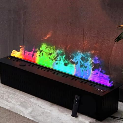Camino a Vapore Acqueo 3D,fiamma realistica multicolore LED,Controllo Touch/Telecomando,Inserto per Caminetti Elettrici,Ottimo Arredamento per Casa,Ufficio,Hotel,180x24x18cm/70.8x9.4x7in