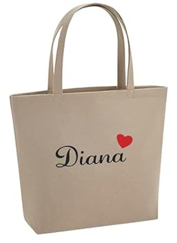WriteFusion Filztasche mit einem Herz und einem Namen zum Personalisieren Nachhaltige Geschenk-Tasche Filz-Beutel Einkaufstasche Strandtasche