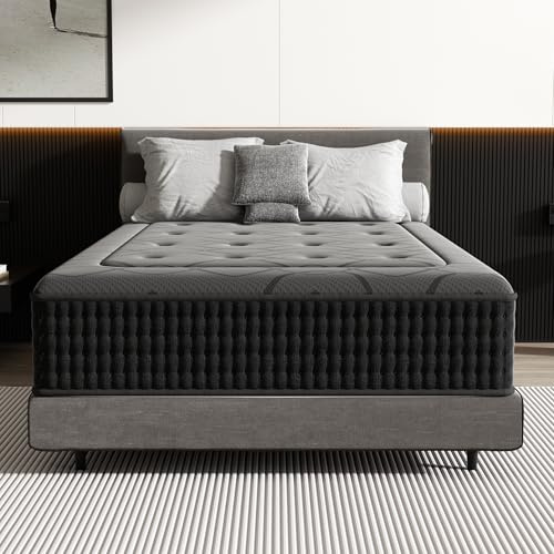 DEWINNER Colchón 105 x 190 x 30 cm, Altura 30 cm,Espuma viscoelástica, Muelles Individuales, Absorbe la Humedad, Transpirable, hipoalergénico y Antibacteriano