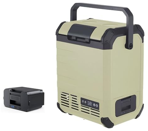 Kylskåp for Personligt Bruk Bärbar Bilkylskåp 10L/18L Med Handtag Och Batteri Digital Kontrollpanel 4 Strömförsörjningsalternativ -20°C Till 10°C(37.5 * 26.2 * 43.5cm)